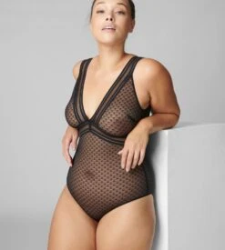 Simone Perele Body Sans Manches Iris Noir 015 -Calida Soldes body sans manches iris noir 015 2
