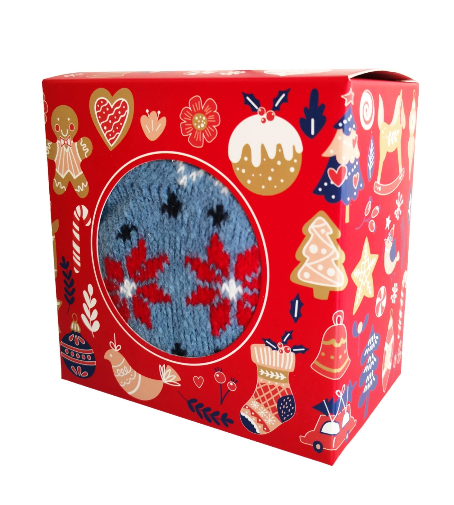 Boite Cadeau Chaussettes Christmas 4529 Dusty Blue 2 Boite Cadeau Chaussettes Christmas 4529 Dusty Blue – Image 2