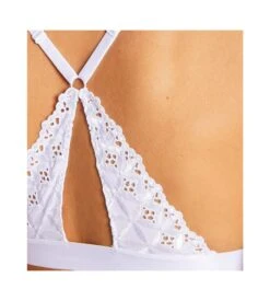 Aubade Bralette Triangle Sans Armatures Bahia & Moi Blanc -Calida Soldes bralette triangle bahia moi blanc 3
