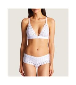 Aubade Bralette Triangle Sans Armatures Bahia & Moi Blanc -Calida Soldes bralette triangle bahia moi blanc 4