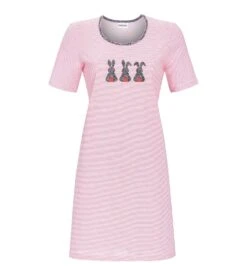 Chemise De Nuit à Imprimé Lapins Pink
