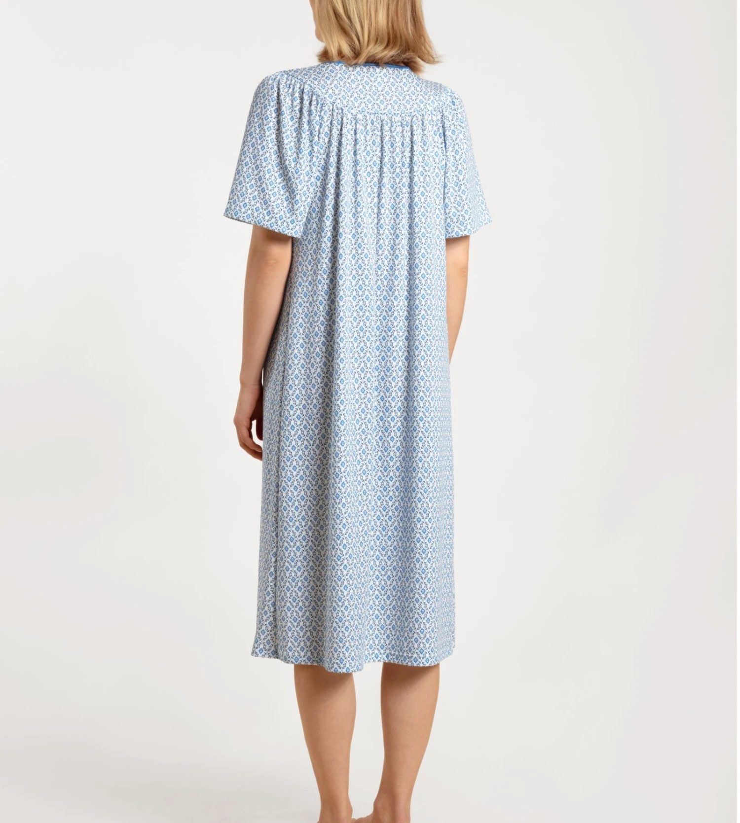 Calida Chemise De Nuit Classic Soft Cotton Azurit Blue 2 Calida Chemise De Nuit Classic Soft Cotton Azurit Blue – Image 2