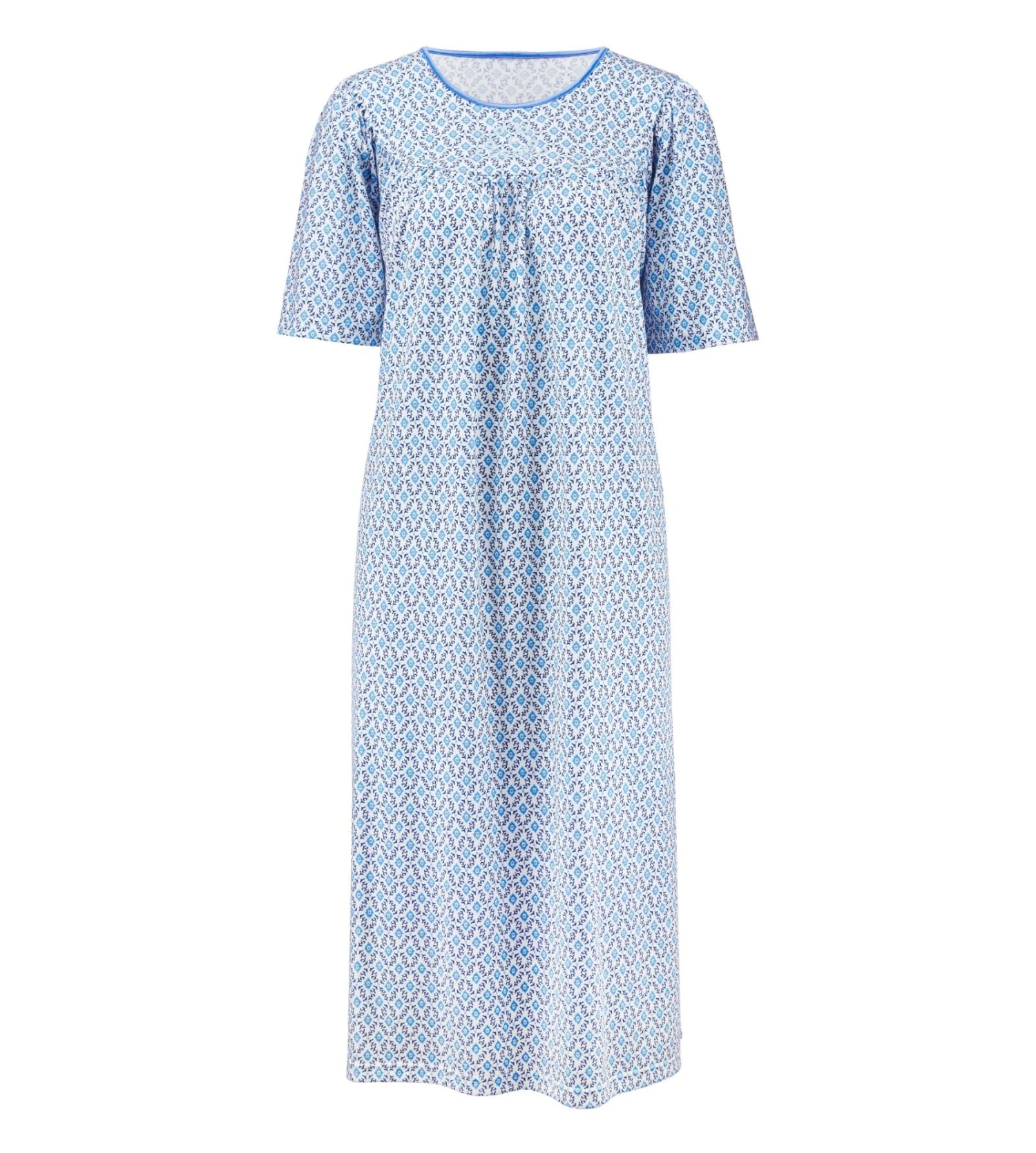 Calida Chemise De Nuit Classic Soft Cotton Azurit Blue 1 Calida Chemise De Nuit Classic Soft Cotton Azurit Blue