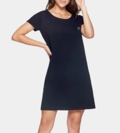 Eden Park Chemise De Nuit En Coton Brodé Marine