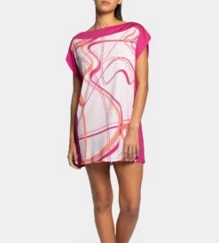 Chemise De Nuit En Modal Coloré Fushia / Orange