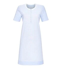 Chemise De Nuit Longue Boutonnière Sky