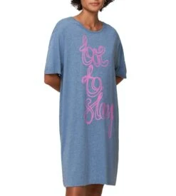 Triumph Chemise De Nuit Manches Courtes Blue Combination