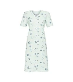 Chemise De Nuit Motif Floral Icegreen