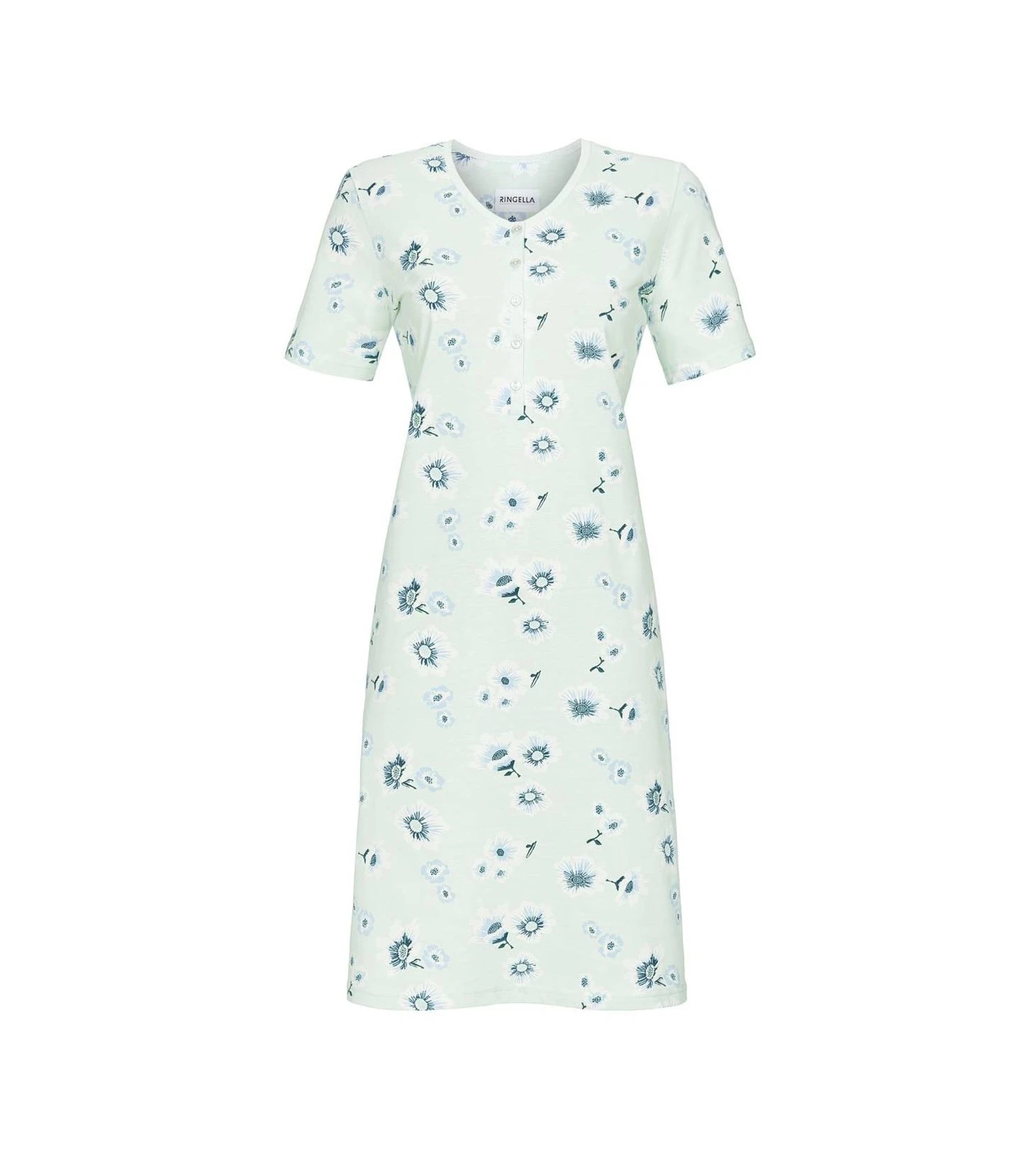 Chemise De Nuit Motif Floral Icegreen 1 Chemise De Nuit Motif Floral Icegreen