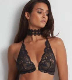 Aubade Collier De Guipure Flowermania NOIR 5 Aubade Collier De Guipure Flowermania NOIR -Calida Soldes collier de guipure flowermania noir 2