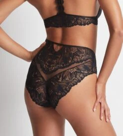 Aubade Culotte Haute Flowermania NOIR 9 Aubade Culotte Haute Flowermania NOIR -Calida Soldes culotte haute flowermania noir 2