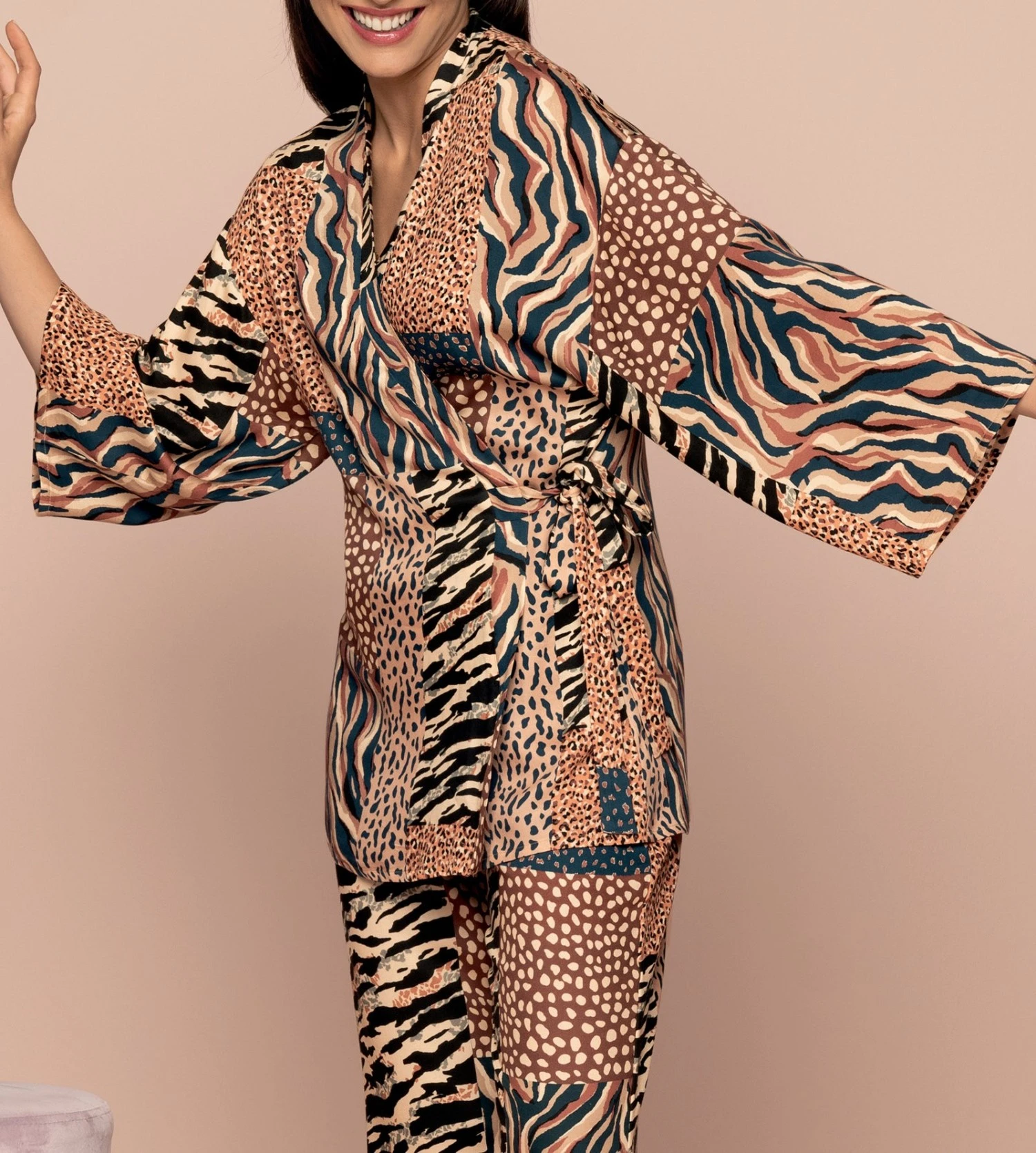 Déshabillé Imprimé Disco Dentelle CUIVRE DISCO 3 Déshabillé Imprimé Disco Dentelle CUIVRE DISCO – Image 3