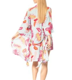 Déshabillé Imprimé Pour Femme Bleu Fushia