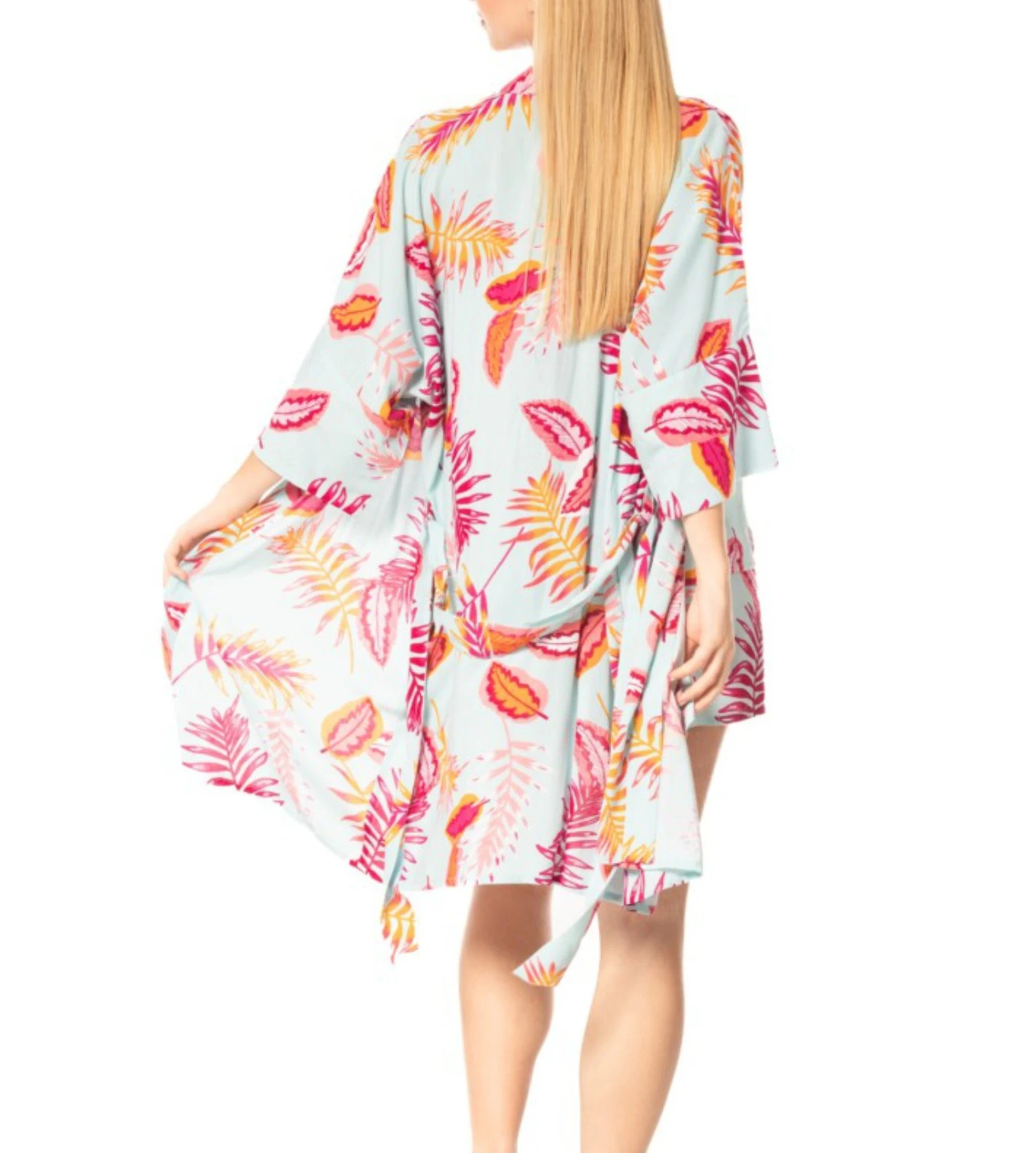 Déshabillé Imprimé Pour Femme Bleu Fushia 1 Déshabillé Imprimé Pour Femme Bleu Fushia