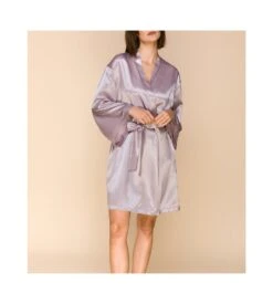 Déshabillé Kimono En Satin Lilac Haze 9 Déshabillé Kimono En Satin Lilac Haze -Calida Soldes deshabille kimono en satin lilac haze 308 3