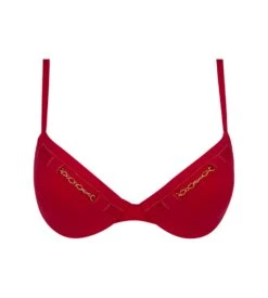 Haut Bikini Coque D'Or & De Chaines Framboise