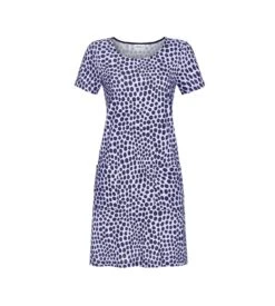 Liquette à Pois évasée Avec Poches Rauchblau