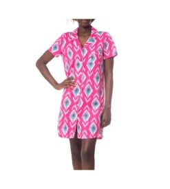 Liquette Boutonnée Col Tailleur Rose