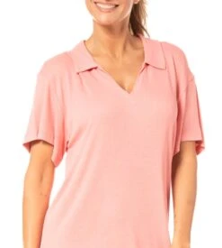 Liquette Col Chemise Pour Femme CORAIL 5 Liquette Col Chemise Pour Femme CORAIL -Calida Soldes liquette col chemise pour femme corail 2