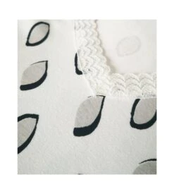 Liquette D'été Avec Col V Dentelle BLANC -Calida Soldes liquette d ete avec col v dentelle 01 blanc 3