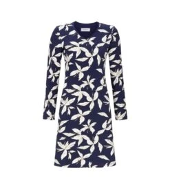 Liquette Imprimé Feuillage Abstrait MARINE