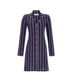 Liquette Rayée Boutonnée Pour Femme Night