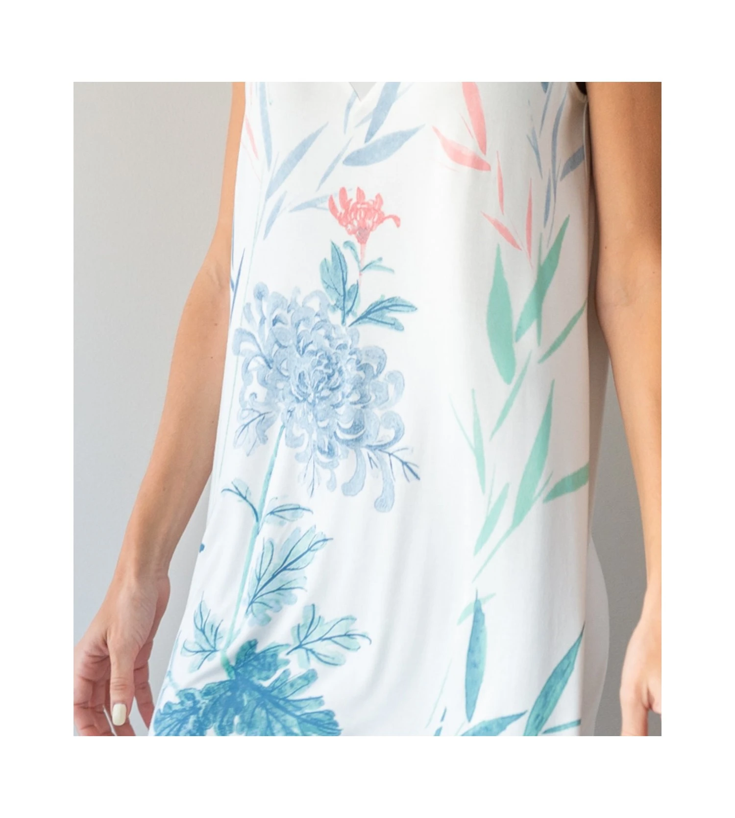 Liquette Sans Manche En Modal Crêpe IVOIRE 2 Liquette Sans Manche En Modal Crêpe IVOIRE – Image 2