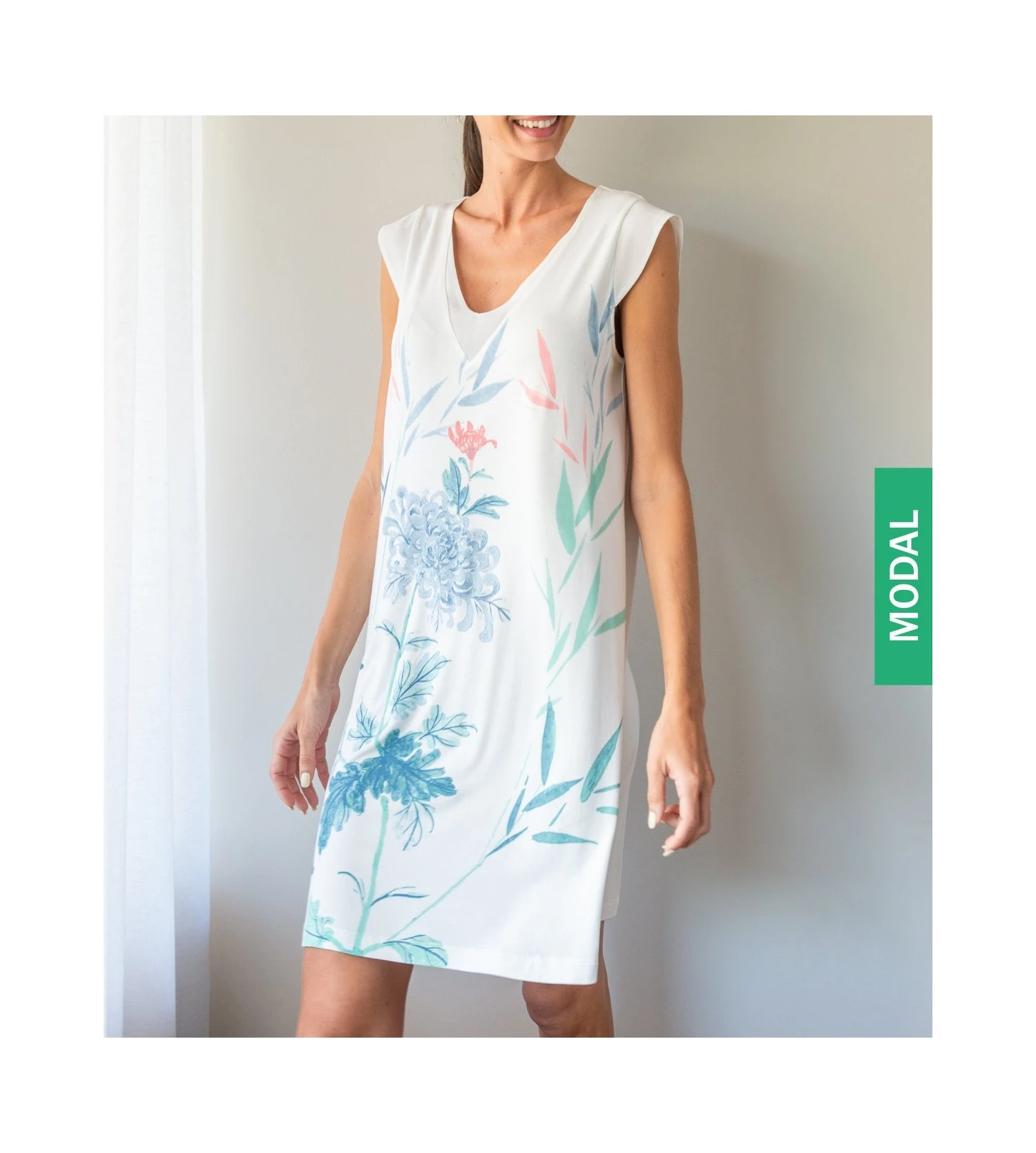 Liquette Sans Manche En Modal Crêpe IVOIRE 3 Liquette Sans Manche En Modal Crêpe IVOIRE – Image 3