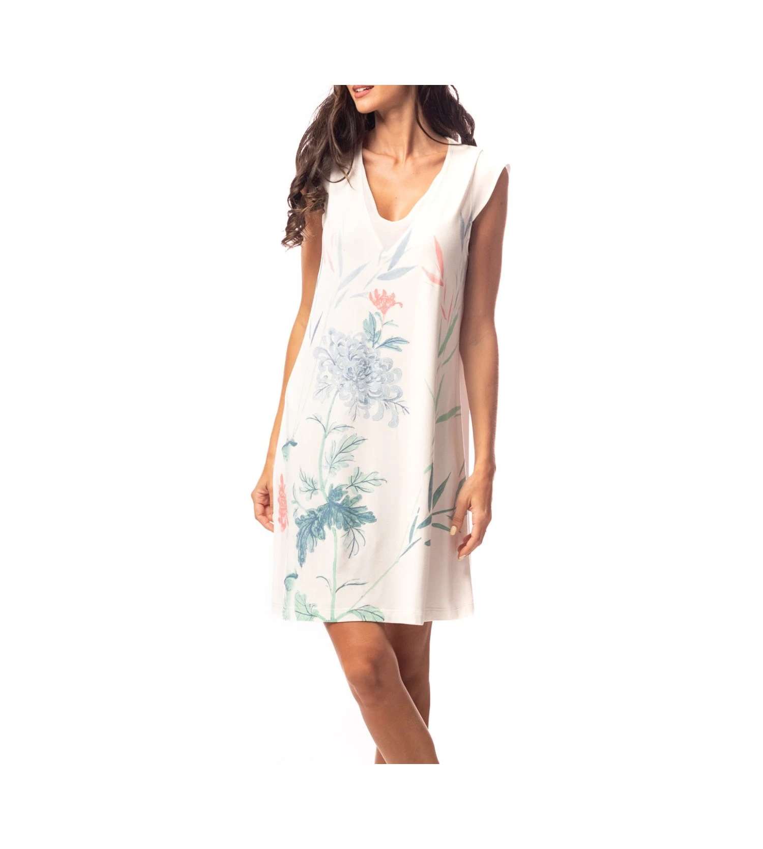 Liquette Sans Manche En Modal Crêpe IVOIRE 1 Liquette Sans Manche En Modal Crêpe IVOIRE