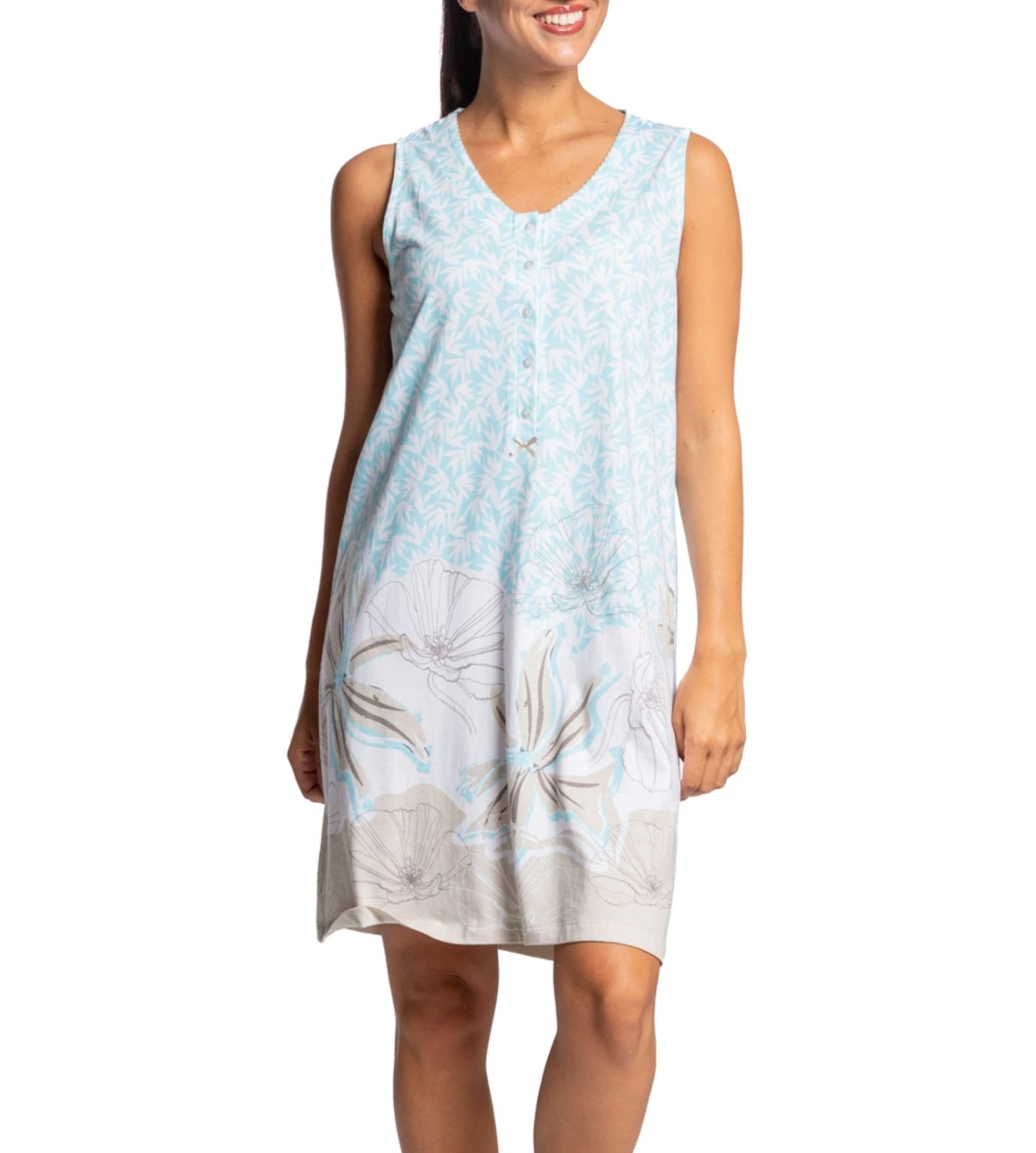 Liquette Sans Manches Turquoise 2 Liquette Sans Manches Turquoise – Image 2