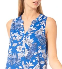 Liquette Sans Manches BLEU -Calida Soldes liquette sans manches bleu 03 2