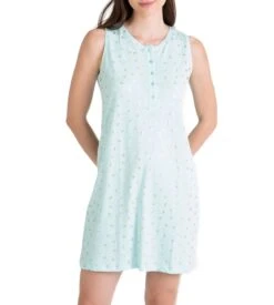 Liquette Sans Manches Boutonnée Turquoise