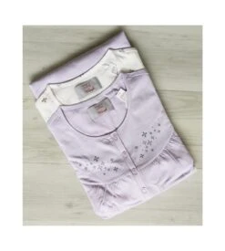 Triumph Lot De 2 Chemises De Nuit à Boutons Blanc Et Lilas
