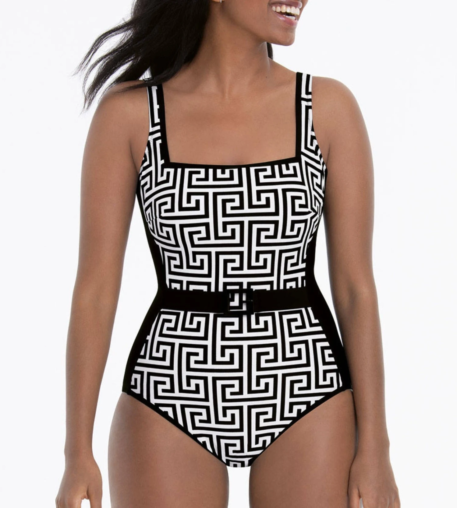 ANITA Maillot De Bain 1 Pièce Avec Ceinture Noir Blanc 2 ANITA Maillot De Bain 1 Pièce Avec Ceinture Noir Blanc – Image 2