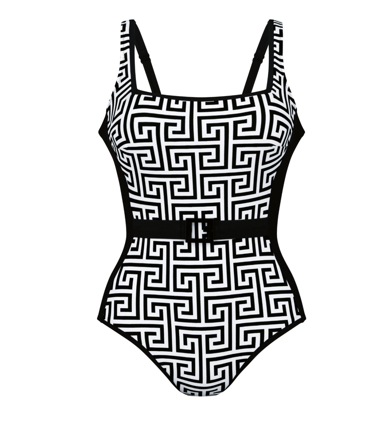 ANITA Maillot De Bain 1 Pièce Avec Ceinture Noir Blanc 1 ANITA Maillot De Bain 1 Pièce Avec Ceinture Noir Blanc