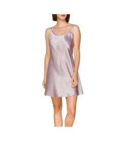 Nuisette En Satin Avec Laçage Dos Lilac Haze