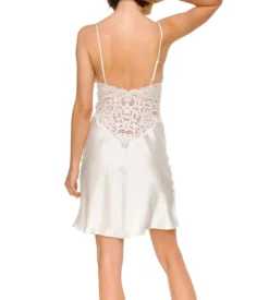 Nuisette En Satin Et Dentelle Sonia Crème