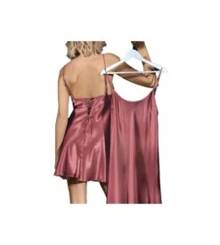 Nuisette En Satin Laçage Dos PETAL