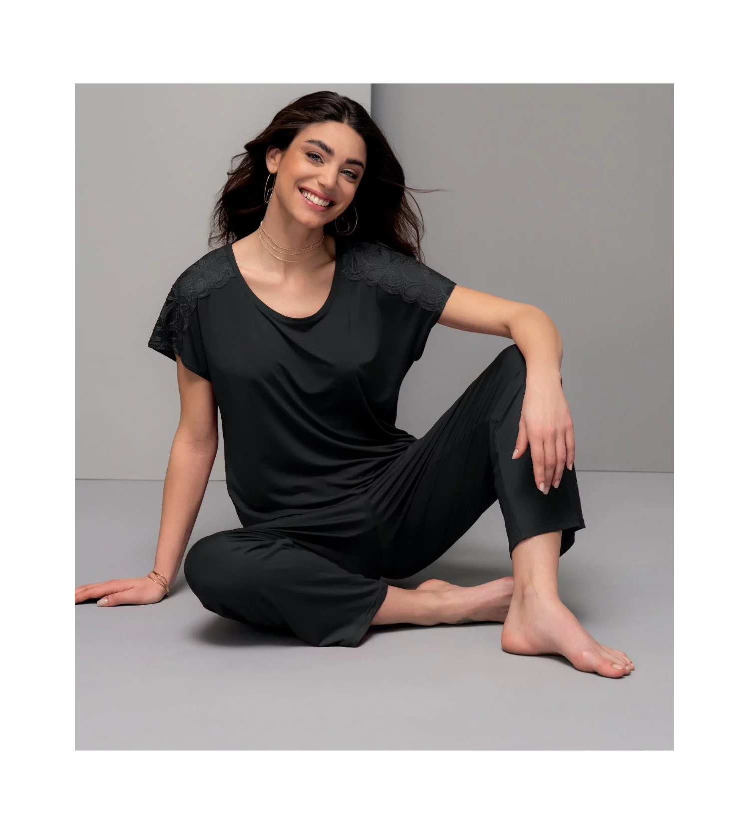 Pantalon 7/8 Stricto Sensuelle 0005 Noir 1 Pantalon 7/8 Stricto Sensuelle 0005 Noir