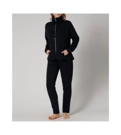 Triumph Pantalon Droit Lounge-Me Climate Black -Calida Soldes pantalon droit lounge me climate 0004 black 2