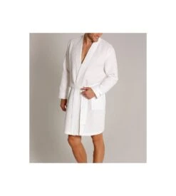 Peignoir Court Mixte Thalasso BLANC -Calida Soldes peignoir court mixte thalasso blanc 2
