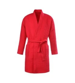 Peignoir Mixte Homme / Femme Nid D'abeille 100cm Rouge