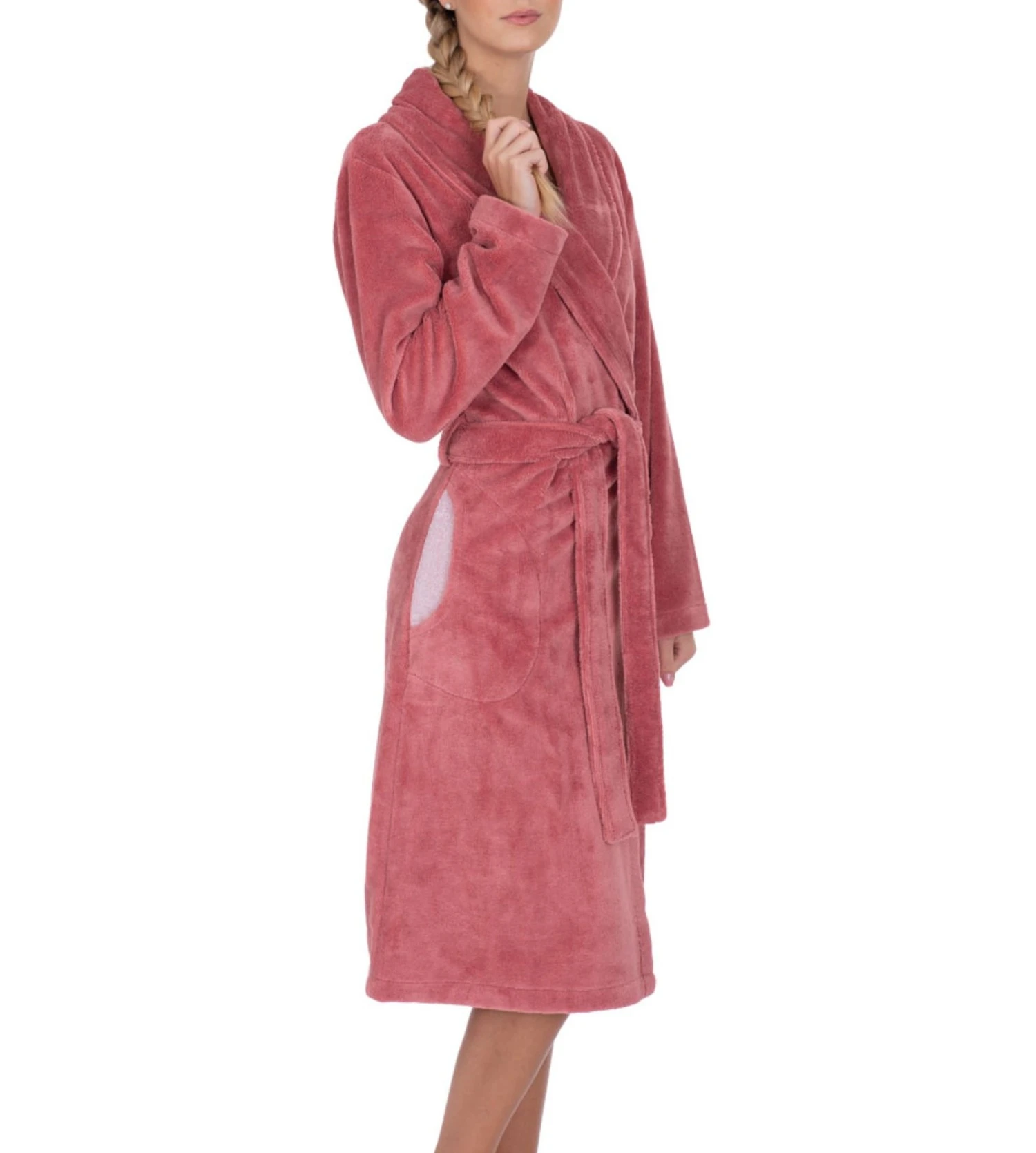 Peignoir Velours Bamboo Rosewood 1 Peignoir Velours Bamboo Rosewood