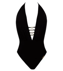 Maillot 1 Pièce Séduction Perles Nacrées Noir -Calida Soldes perles nacrees mdb 1p nageur seduction noir lise charmel 1