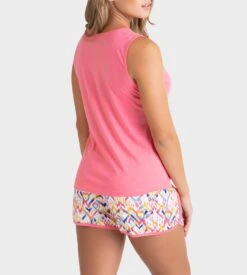Pyjacourt Femme Sans Manches Rose -Calida Soldes pyjacourt pour femme sans manches v23 rose 3