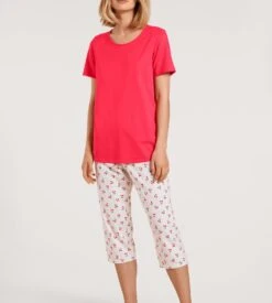 Calida Pyjama Corsaire Fruity Dreams Red Glow -Calida Soldes pyjama corsaire pour femme 136 red glow 2