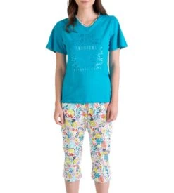 Pyjama Corsaire Pour Femme Couleur D'huile