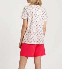 Calida Pyjama été En Coton Imprimé Cerises Fruity Dreams Red Glow -Calida Soldes pyjama court pour femme 136 red glow 2