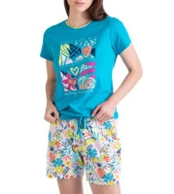 Pyjama Court Pour Femme Couleur D'huile