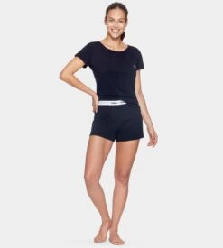 Eden Park Pyjama été Femme En Coton Marine -Calida Soldes pyjama ete femme en coton nb039 marine 2